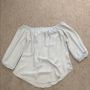 Moa Moa Soft Gray Off-Shoulder Blouse